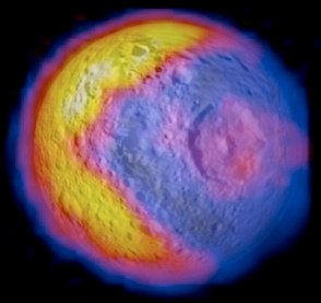 Saturn's Moon Mimas Looks Like Pac-Man In Infrared