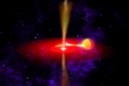 NASA's WISE Mission Captures Black Hole's Wildly Flaring Jet
