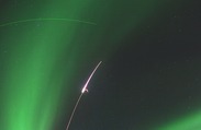 Rocket Launches Into Dazzling Northern Lights Show