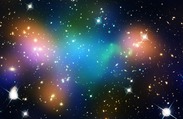 Dark Matter Core, Left Behind from Wreck Between Massive Clusters of Galaxies, Defies Explanation