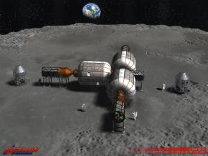 Artist rendering of an inflatable Moon Base. Image Credits: Bigelow Aerospace.