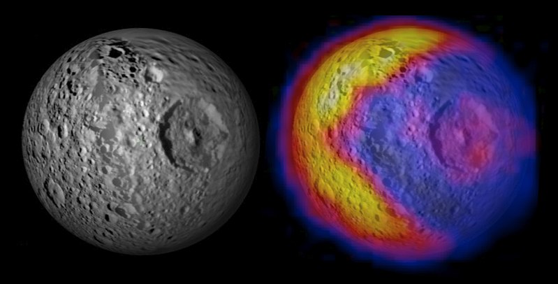 NASA Spacecraft Sees Pac Man On Saturn Moon Mimas