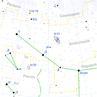 Andromeda Constellation Map