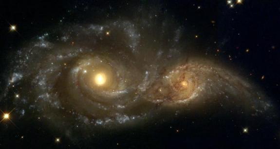 Interacting Spiral Galaxies NGC 2207 and IC 2163