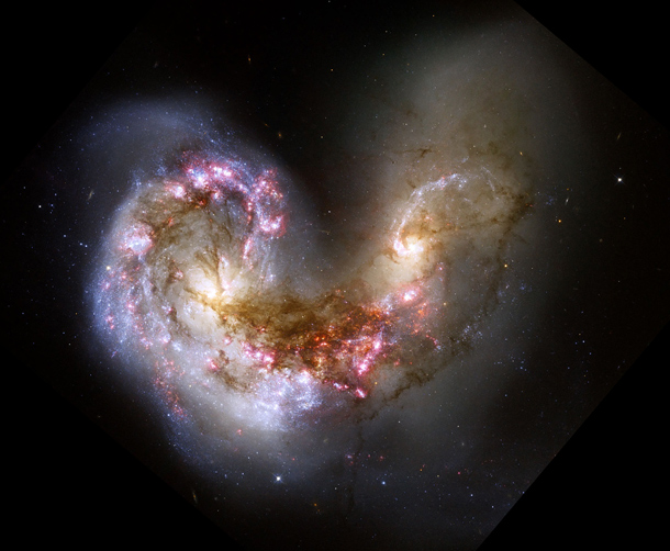 Galactic collision heart