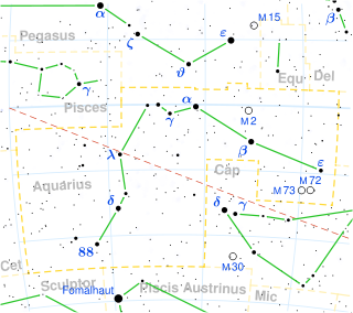 Aquarius constellation map