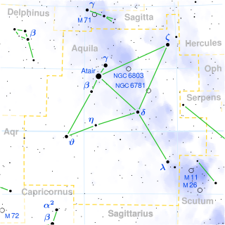 Aquila constellation map