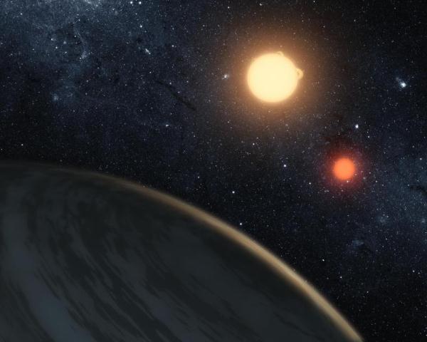 Planetary view of Kepler-16b Tatooine-Like Exoplanet Discovered Orbiting Two Suns