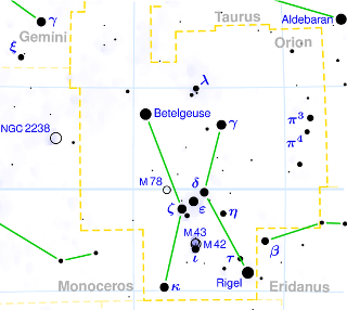 Orion Constellation Map