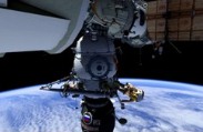 Russian Cosmonauts Float Outside Space Station on Spacewalk