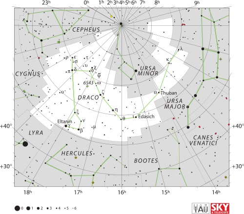 Draco Constellation Map