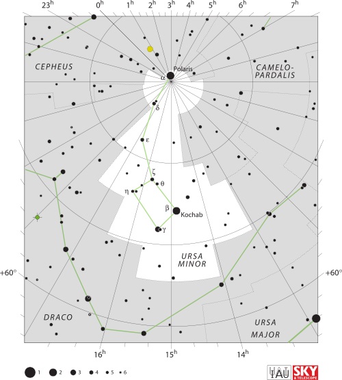 Ursa Minor Constellation Map