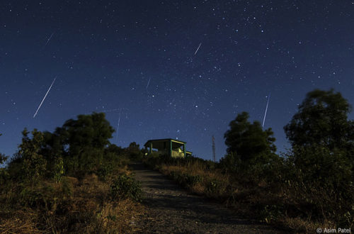 Geminids Meteor Shower 2013 photo by Asim Patel. License: CC BY-SA 3.0.