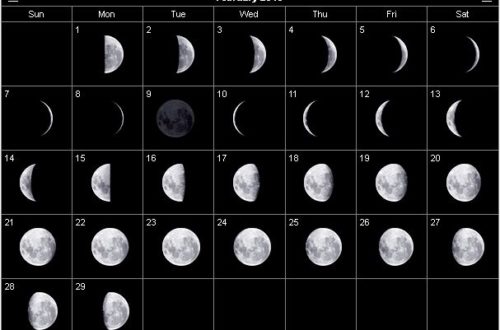 Moon Phases Calendar February 2016