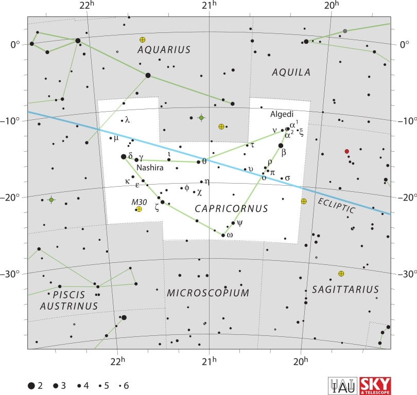 Capricornus Constellation Map IAU