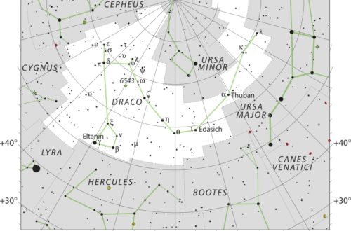 Draco Constellation Map IAU