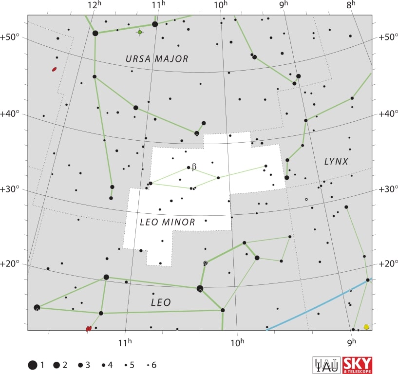 Leo Minor Constellation Map IAU