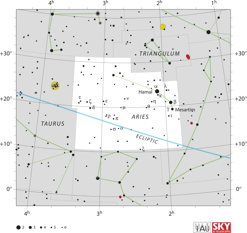 Aries Constellation Map IAU