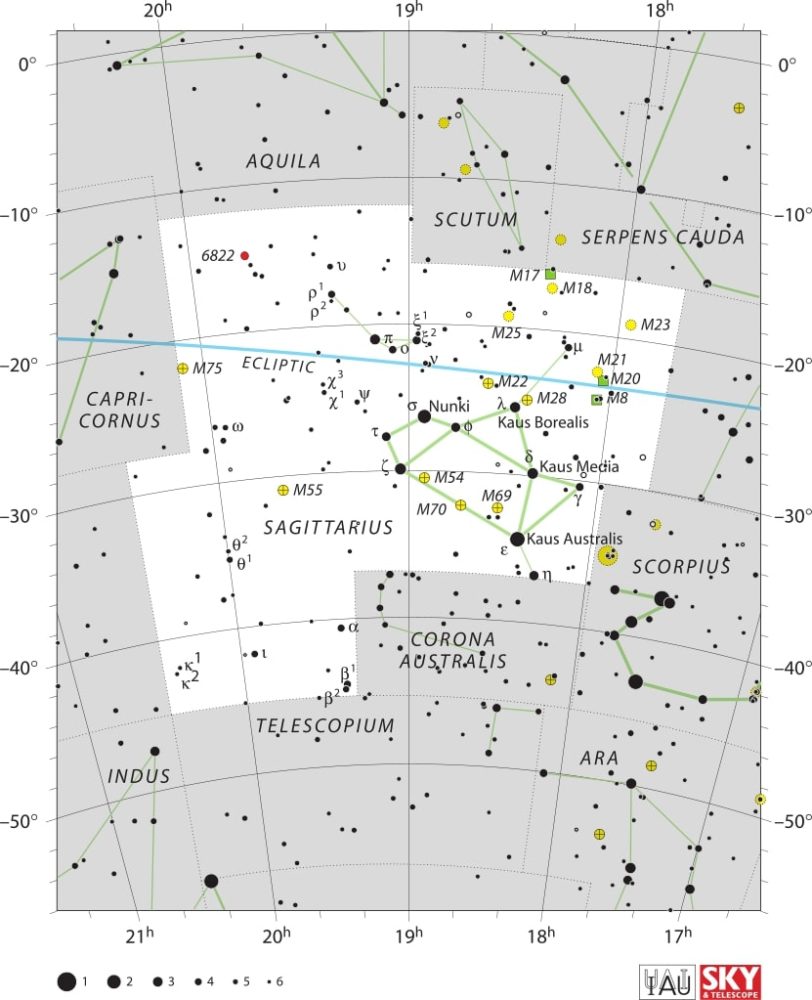 Sagittarius Constellation Map IAU
