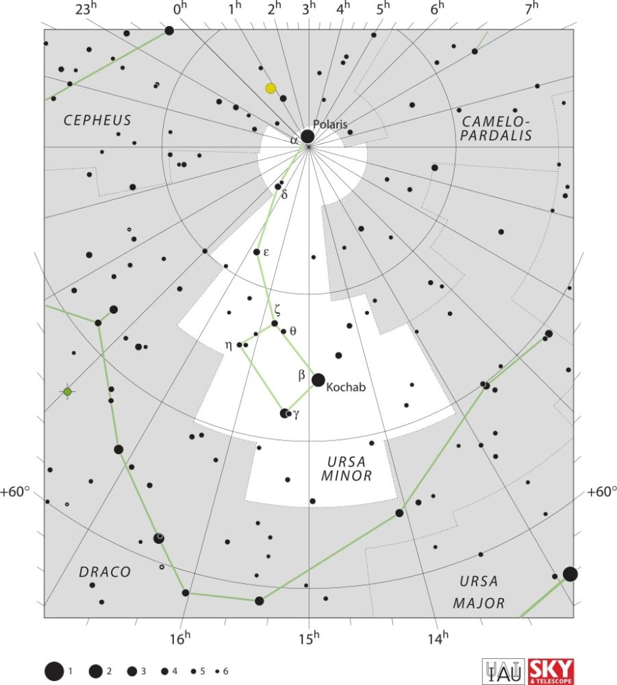 Ursa Minor Constellation Map IAU