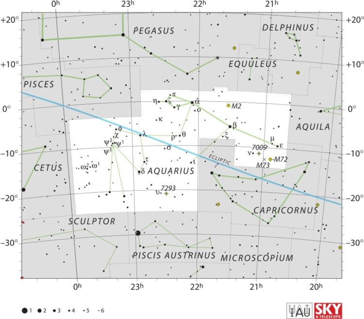 Aquarius Constellation Map IAU