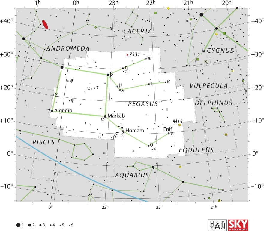Pegasus Constellation Map IAU