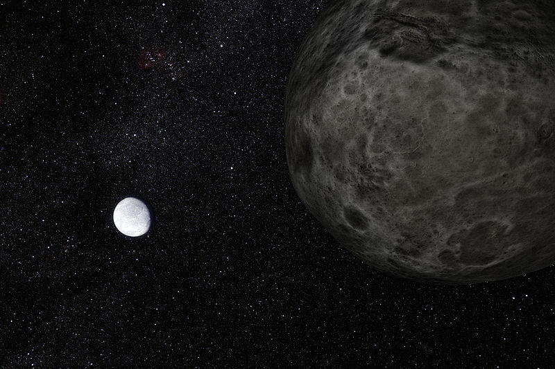 Dwarf planet Eris and moon Dysnomia