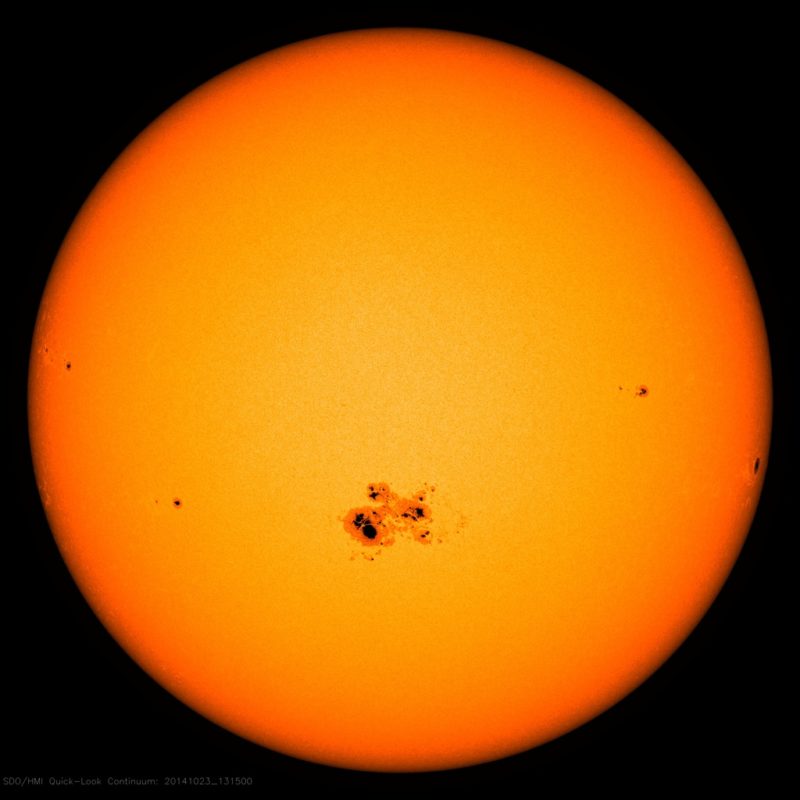 Enormous Sunspot NASA SDO
