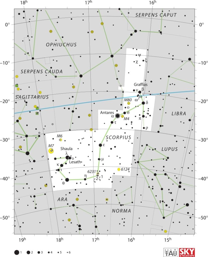 Scorpius Constellation Map IAU