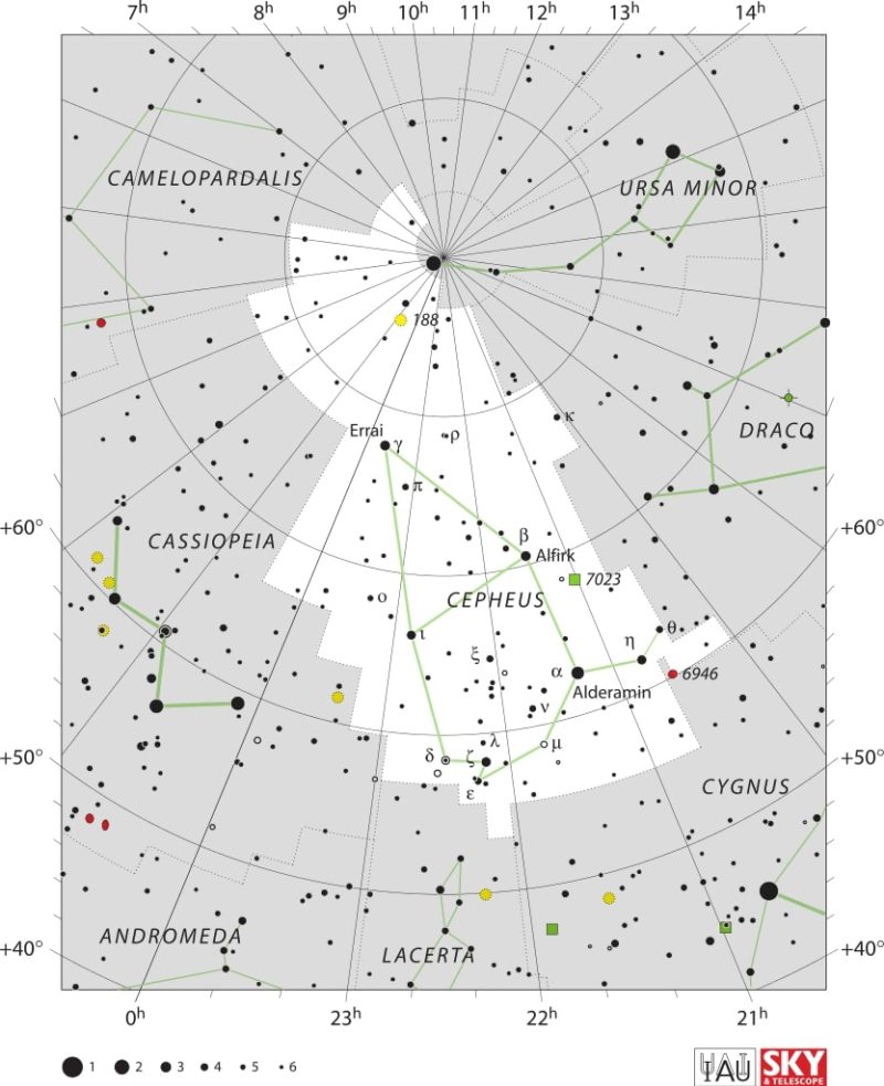 Cepheus Constellation Map IAU